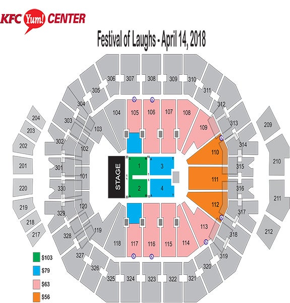 Seating Charts | KFC Yum! Center