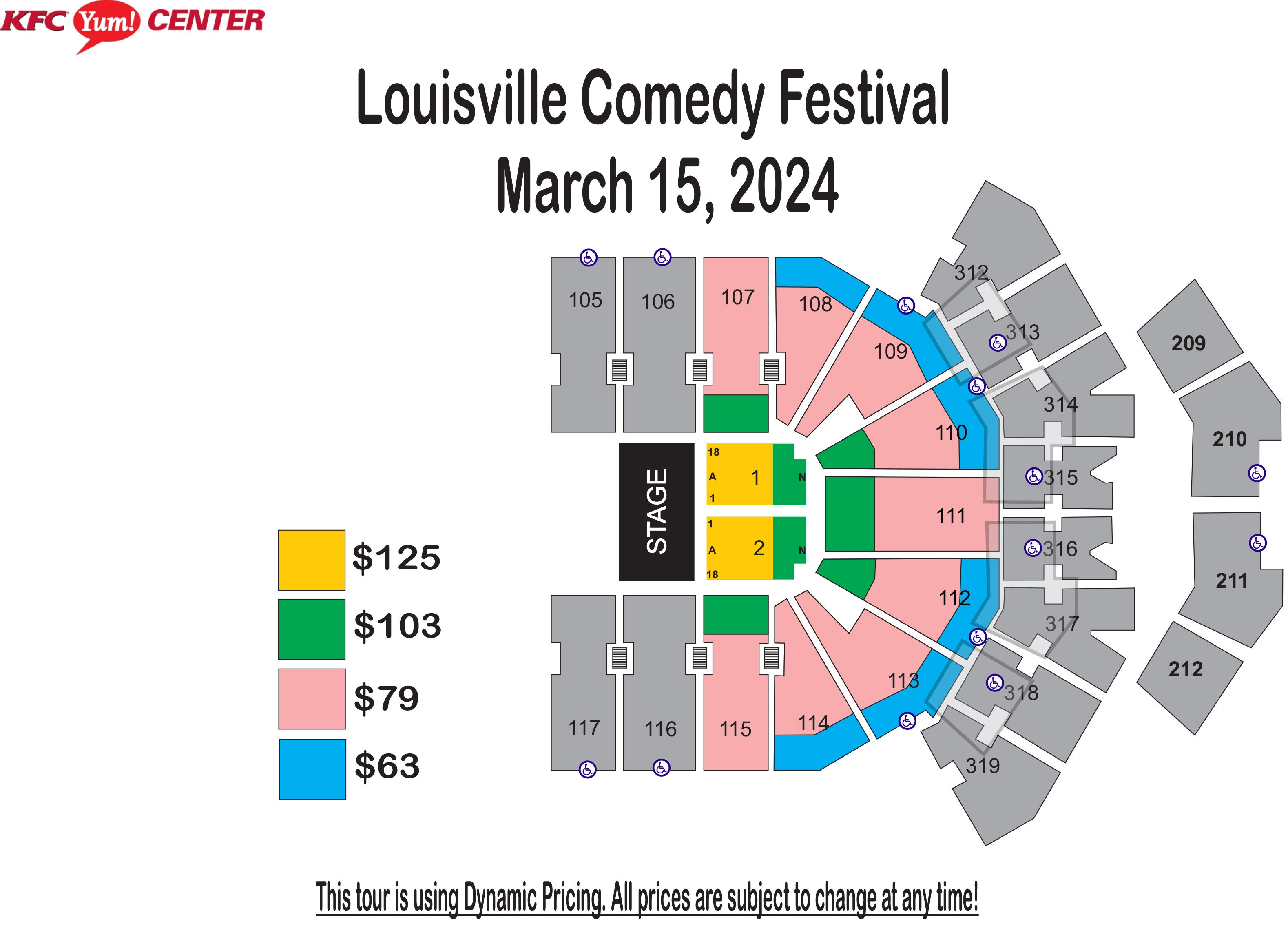 Seating Charts KFC Yum Center